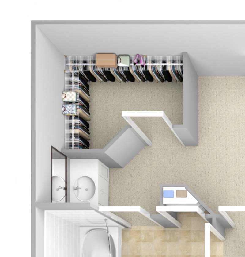 Lantern Woods - B1 - The Delaware - 2 bedroom - 2 bath - 3D floor plan Lantern Woods - B1 - The Delaware - 2 bedroom - 2 bath - 3D floor plan